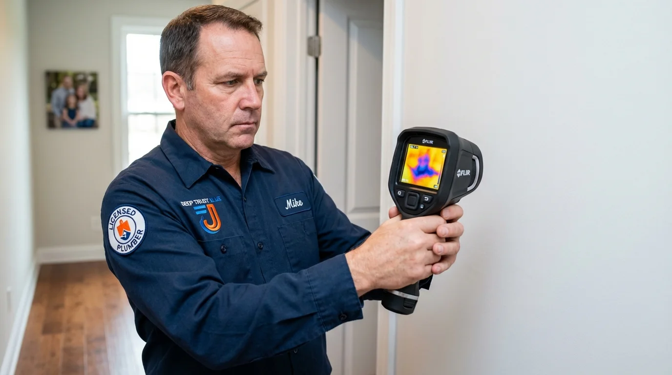 Thermal imaging leak detection by Johns Plumbing LLC in Fiskdale